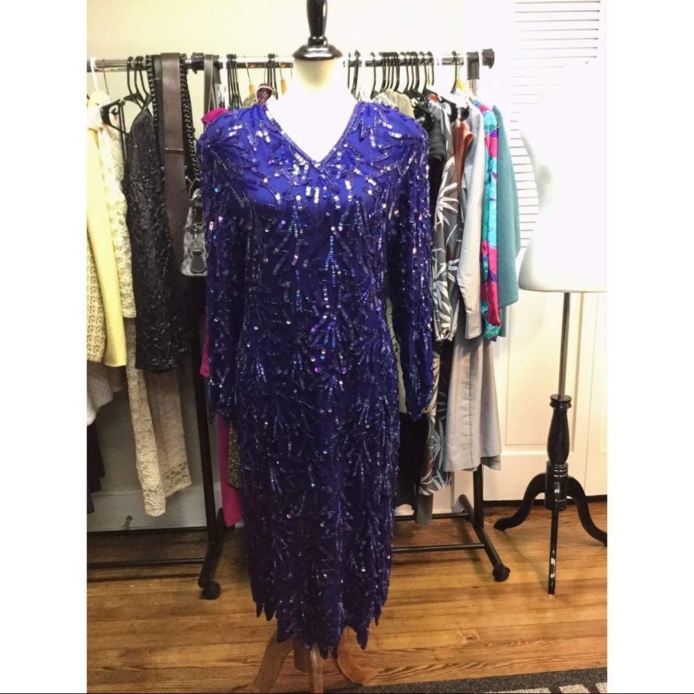 Vintage Silk Sequin Dress